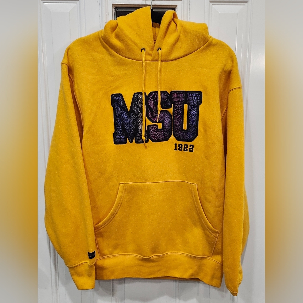 Jansport yellow gold MSU hoodie pullover adult size Medium